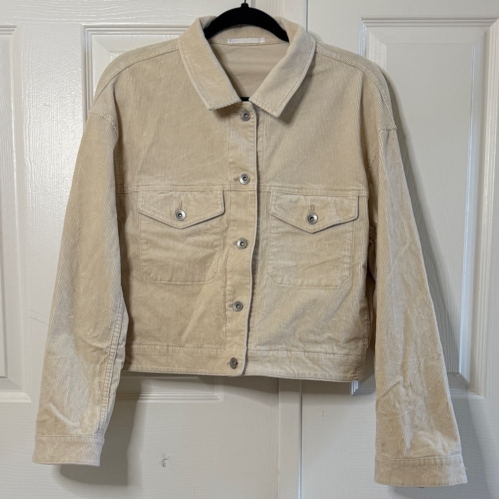 NWOT Uniqlo Cream Corduroy Jacket